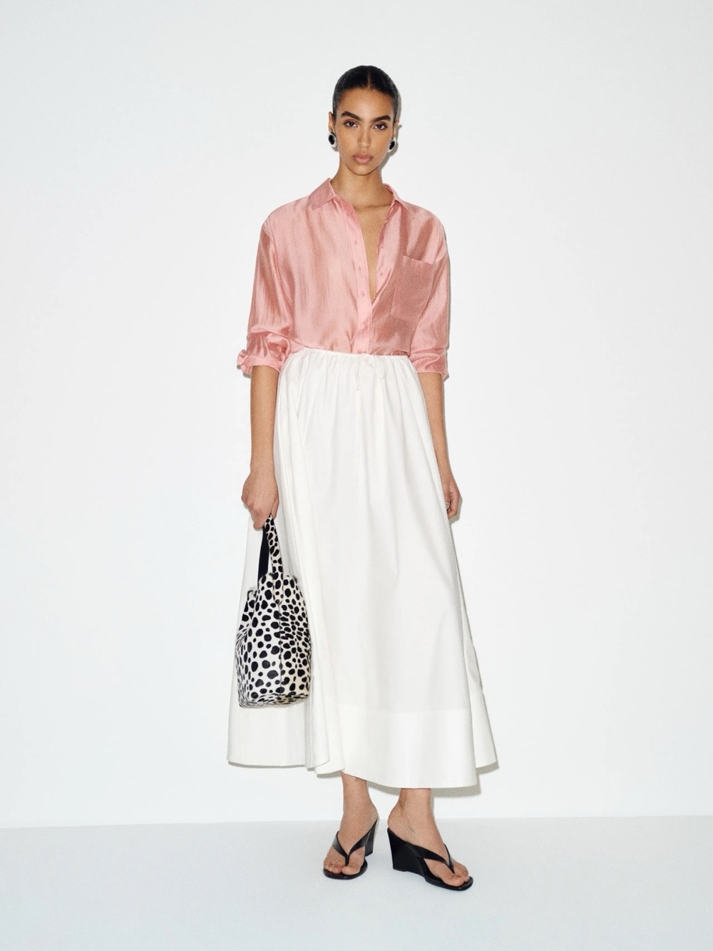 NWT Reformation Eli Oversized Shirt Sheer Pink XS